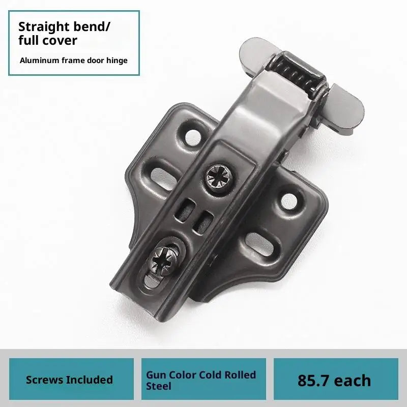 Universal Heavy-Duty Aluminum Frame Glass Door Hinge for Bathroom Kitchen Display & Storage Cabinets - Hidden Installation