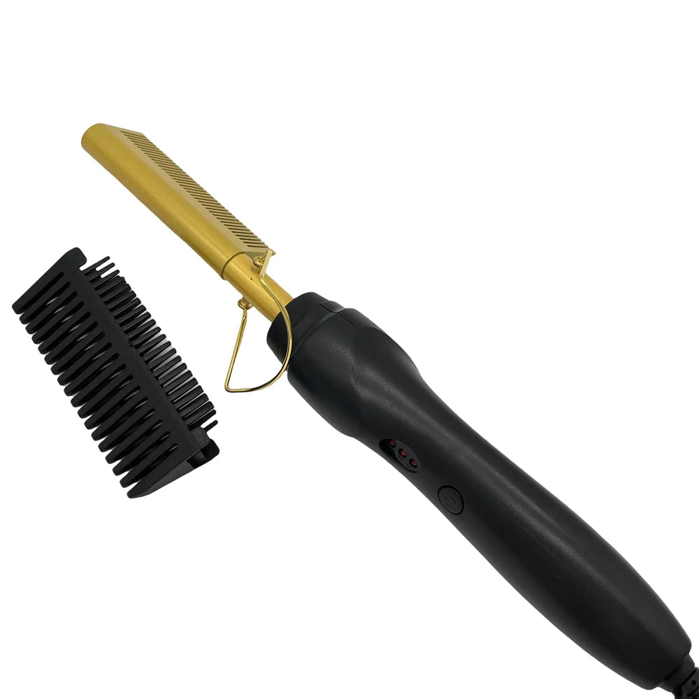 1 set of Hot Comb Hair Straightener Brush Hot Comb Pressing Electric Heat electric hair brushes Styling Tools
