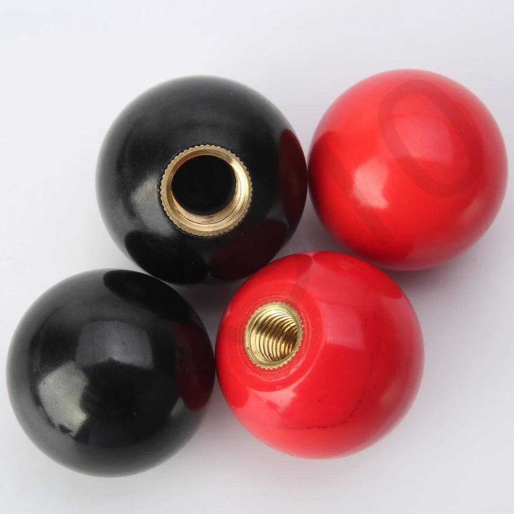 M4~M16 Black Red Bakelite Ball Lever Knobs Brass Screw Nut Grip Handles Of Furniture Or Machine Tool Replacement