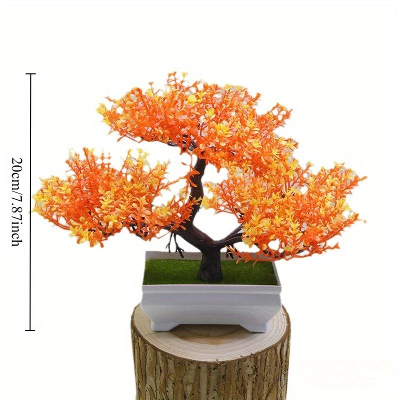 1pc Artificial Plants Bonsai Small Tree Simulation Pot Plants Fake Flowers Table Potted Ornaments Hotel Garden Home Decor Planta