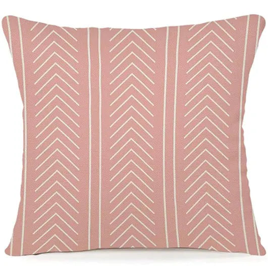 Pink Throw Pillows Cover Decoration Outdoor Linen Cushion Covers Decorative for Bedroom, Sofa, Chair, Bed, Garden