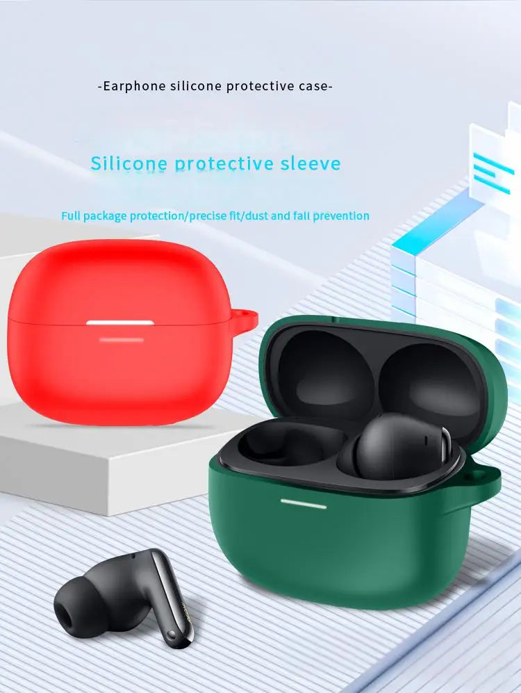 NEW Silicone Protective Case For Redmi Buds 6 Pro Headset Soft Case Charging Bag Headset Case Storage Bag with Hook