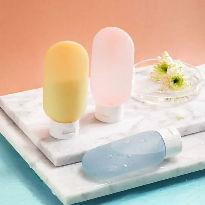 4Pcs/Set Refillable Bottle 60ml Soft Lotion Container Squeeze Tube Empty Bottle Portable Travel Shampoo Bottle