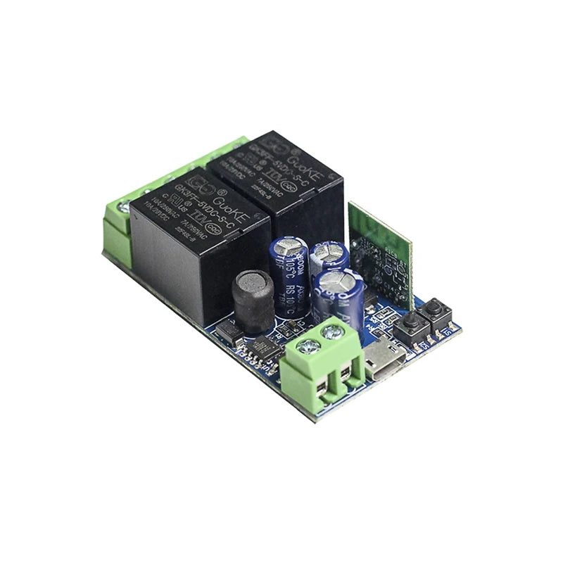 QIACHIP WiFi Smart Switch 10A DC 7-48V USB 5V 2 CH 2.4G RC with eWelink app Suitable for Curtain Motors Garage Doors LED Lights