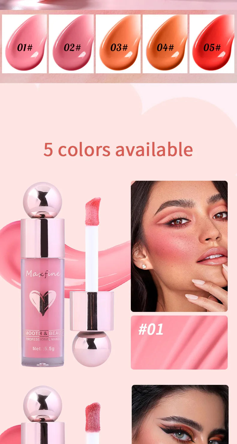 Highly Pigmented Matte Liquid Blush Long Lasting Non Fading Smooth Festival Stage Makeup Blush