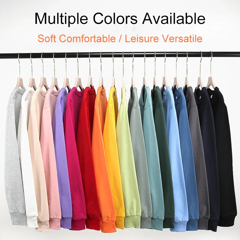Candy Color Hoodie Loose 14 Solid Color Spring Autumn Winter Men Women Plush And Thick Versatile Top Sweatshirts Couple Pullover