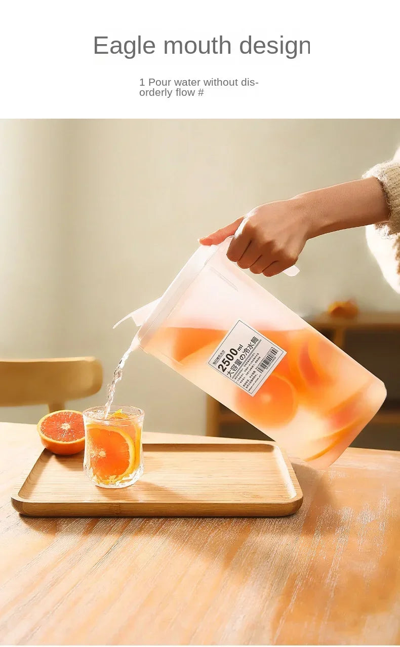 Large Capacity Cold Water Pitcher Cold Kettle Iced Beverage Dispenser Refrigerator  Cold Juice Lemonade Drinks Storage Tank