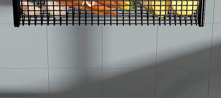 Kitchen Wall Shelf No Punch Easy Installation Drainer Basket Storage Rack Multifunctional Spice and Vegetable Storage Rack