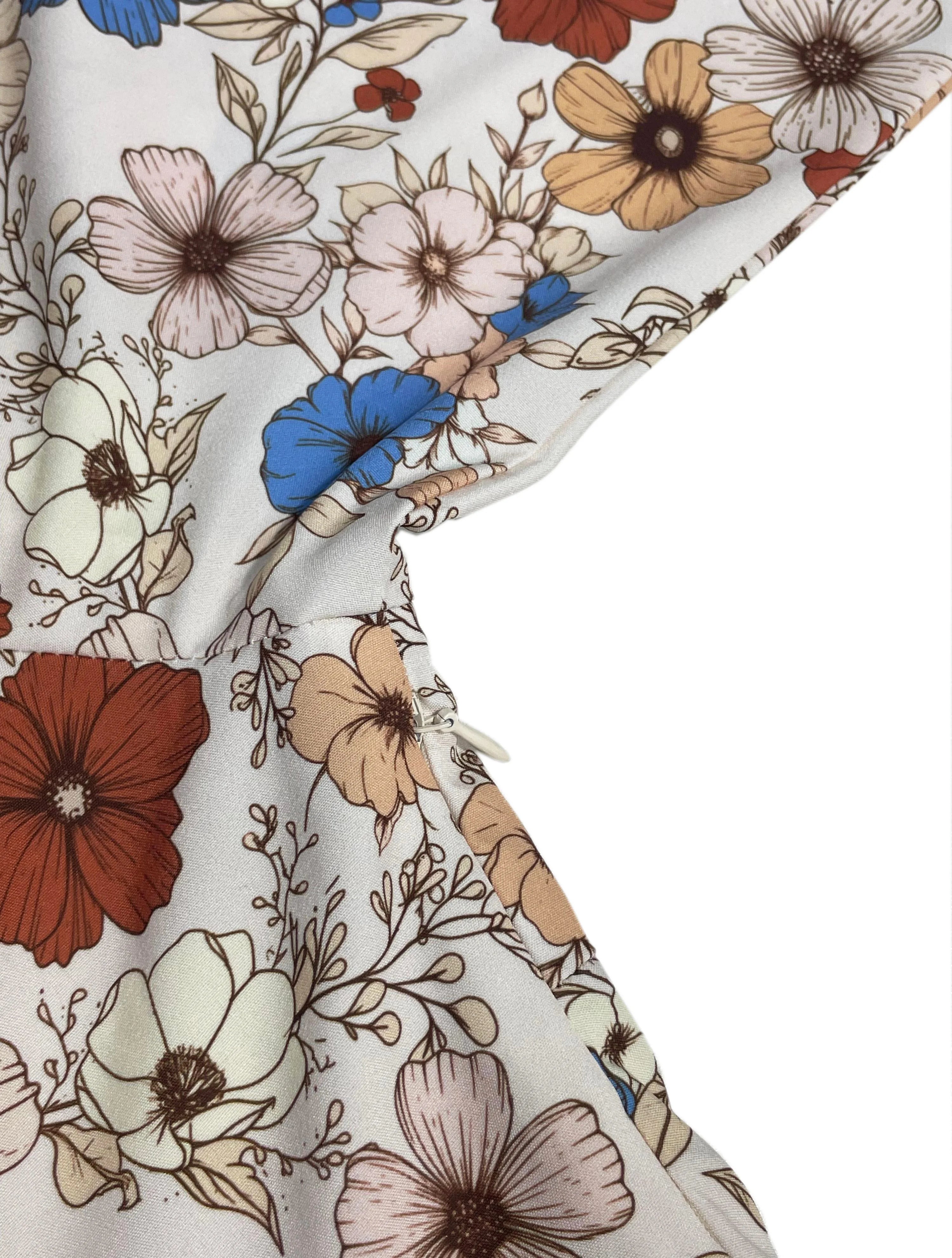 Women's Floral Print Tie Neck Flounce Sleeve Dress, Elegant Fashion Casual Dress for Daily Outdoor Wear, Women Dress for Spring