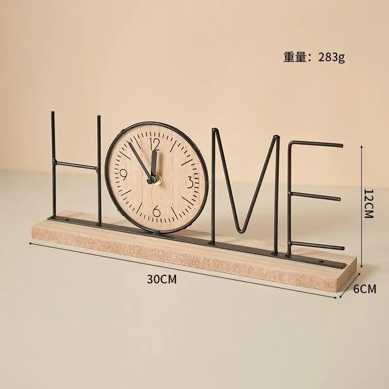 Multifunction Desktop Clock Holiday Party Background Decoration Supplies for Home Bedroom Living Room Decoration Gift