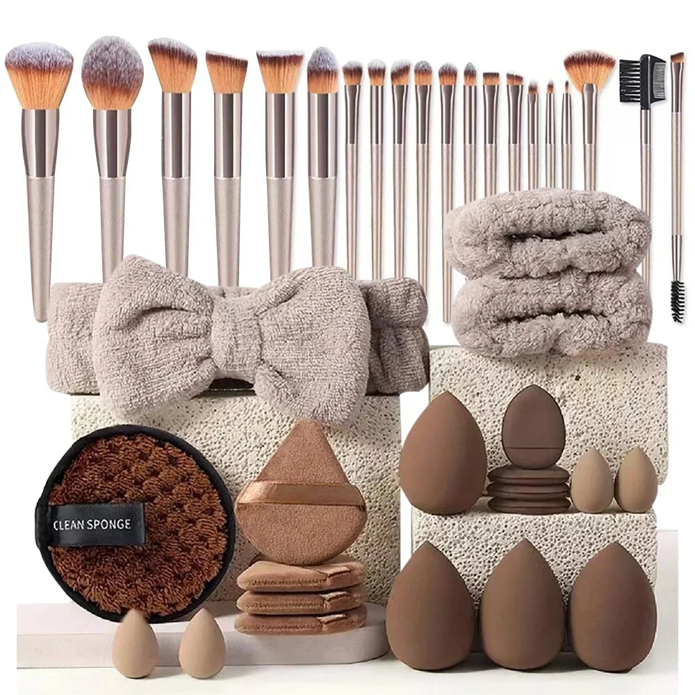 Makeup Brushes Set Face Eyes Make Up Brush Eyelash Eyeshadow Eyebrow Eyeliner Foundation Powder Blush Highlight Lips Brush