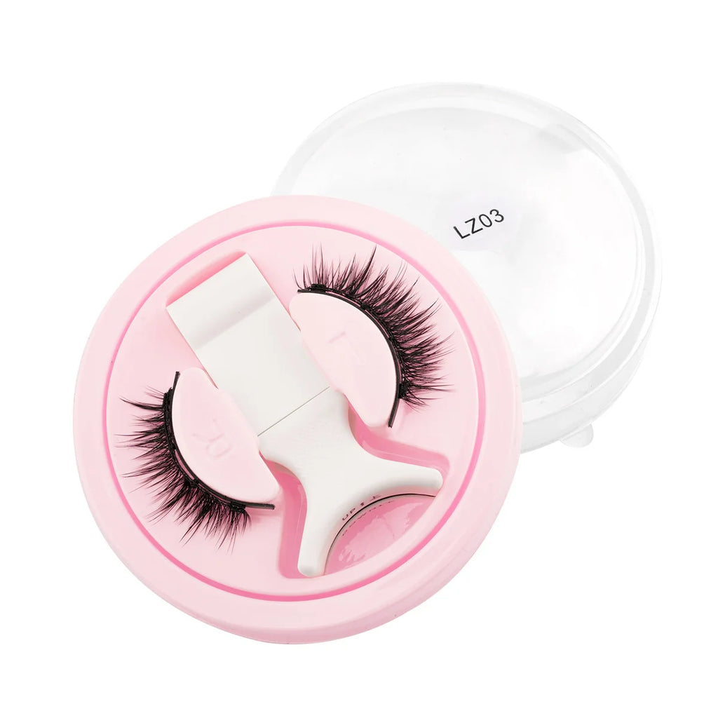 Reusable Magnetic Eyelashes 1 Pair Natural Curly Fluffy Magnetic False Eyelashes No Glue Needed Lashes Makeup with Tweezer Set