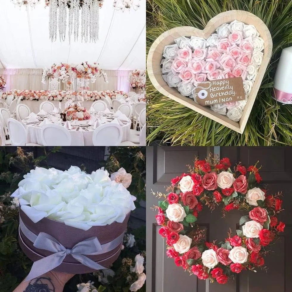 PE Foam Roses Artificial Flowers Wedding Bride Bouquets Festival Decor DIY Gift Wreath Home Table Outdoor Garden Party Hot Sales