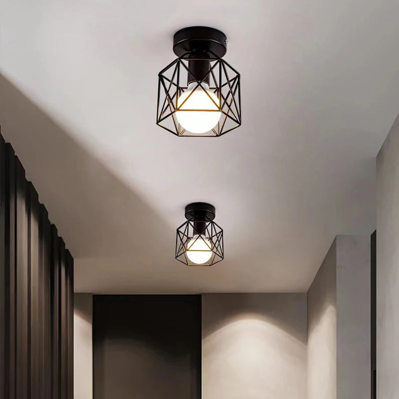 1Pc creative retro industrial style ceiling light, hallway kitchen foyer restaurant staircase without bulb
