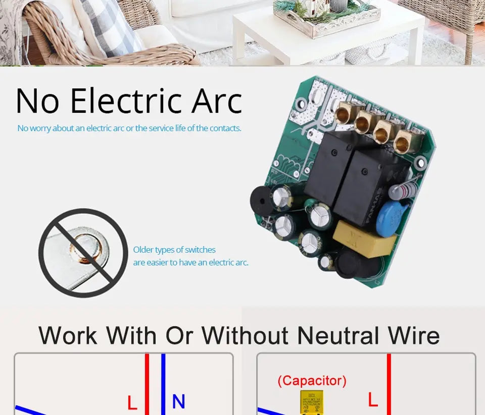 Tuya WiFi Smart Light Switch US Standard Work With Alexa Google Home Wall Touch Switch 110V 220V RF433Mhz Remote 1 2 3 4 Gang