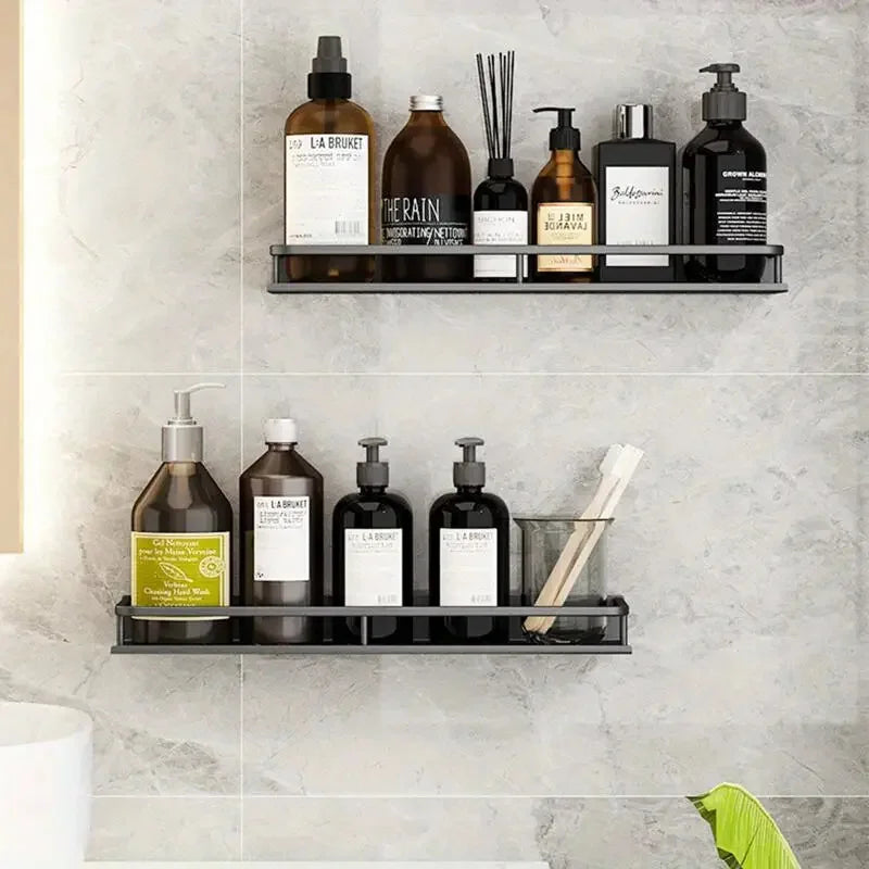 Aluminum Shelf Bathroom Storage Rack Wall Mounted Cosmetic Storage Rack Suitable For Bathroom Item Storage