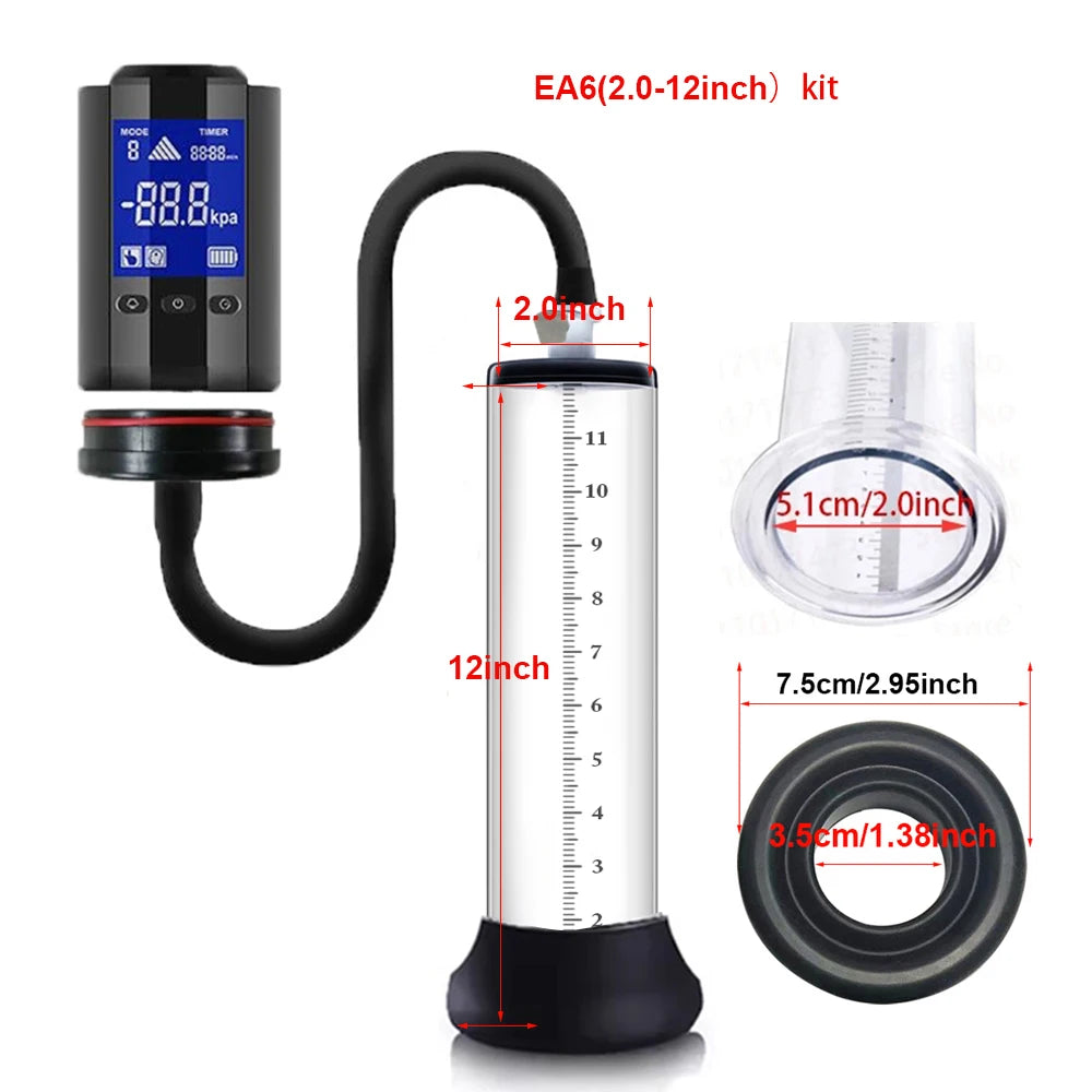 Automatic Penis Pump Penis Enlarger Vacuum Pump Sex Toys for Men Penile Bigger Trainer Adult Male Masturbator Penis Enlargement