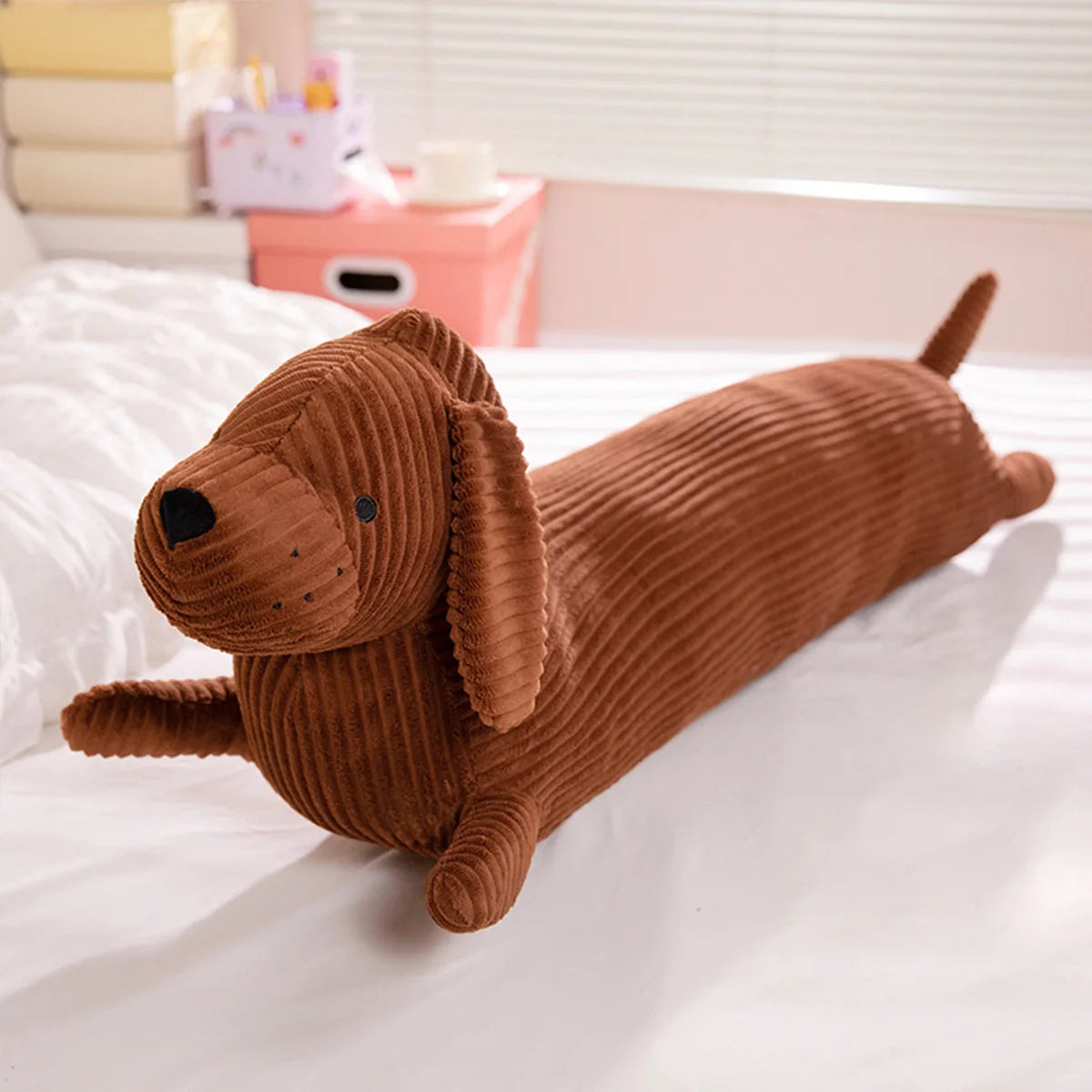 1pc Dachshund dog Plush throw Pillow Soft and Durable Faux Fur Throwing sofa Pillow Cushion Dachshund Animal