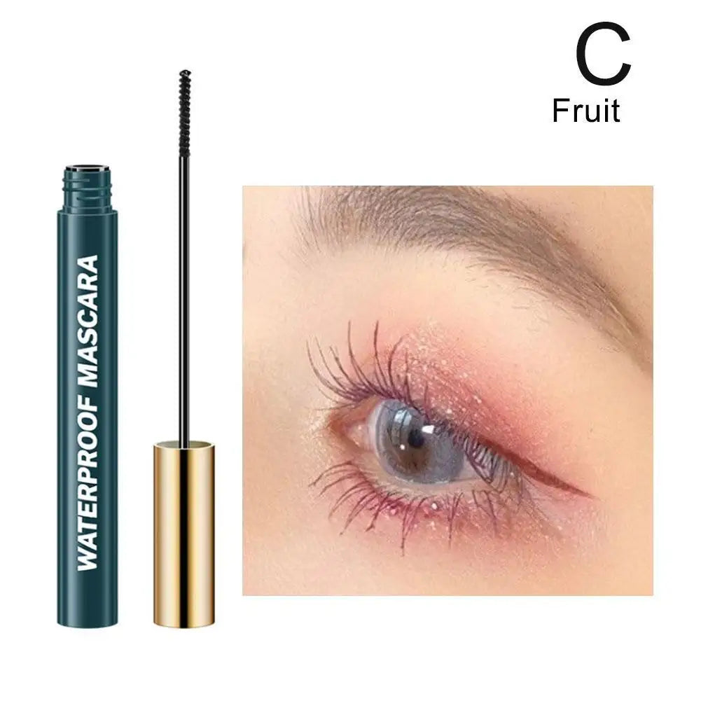 Black Waterproof Mascara - Lengthening Curling Sweatproof Smudge-Proof Eye Makeup Cosmetics Long-Lasting Volumizing for Women