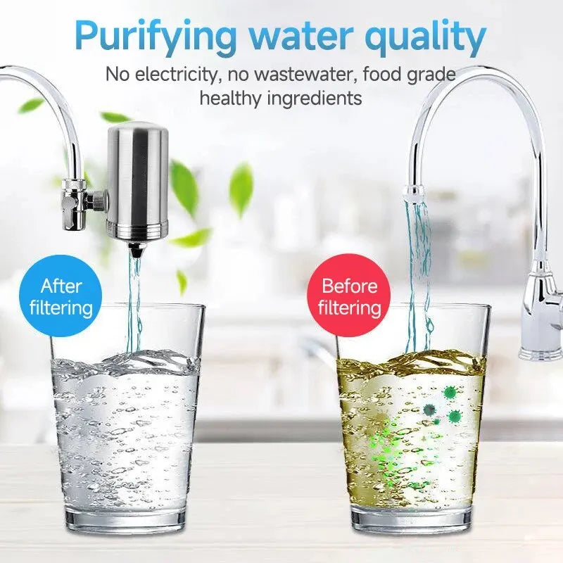 Kitchen Stainless Steel Faucet Water Filter Pre-filter Purifier Household Tap Water Direct Drinking