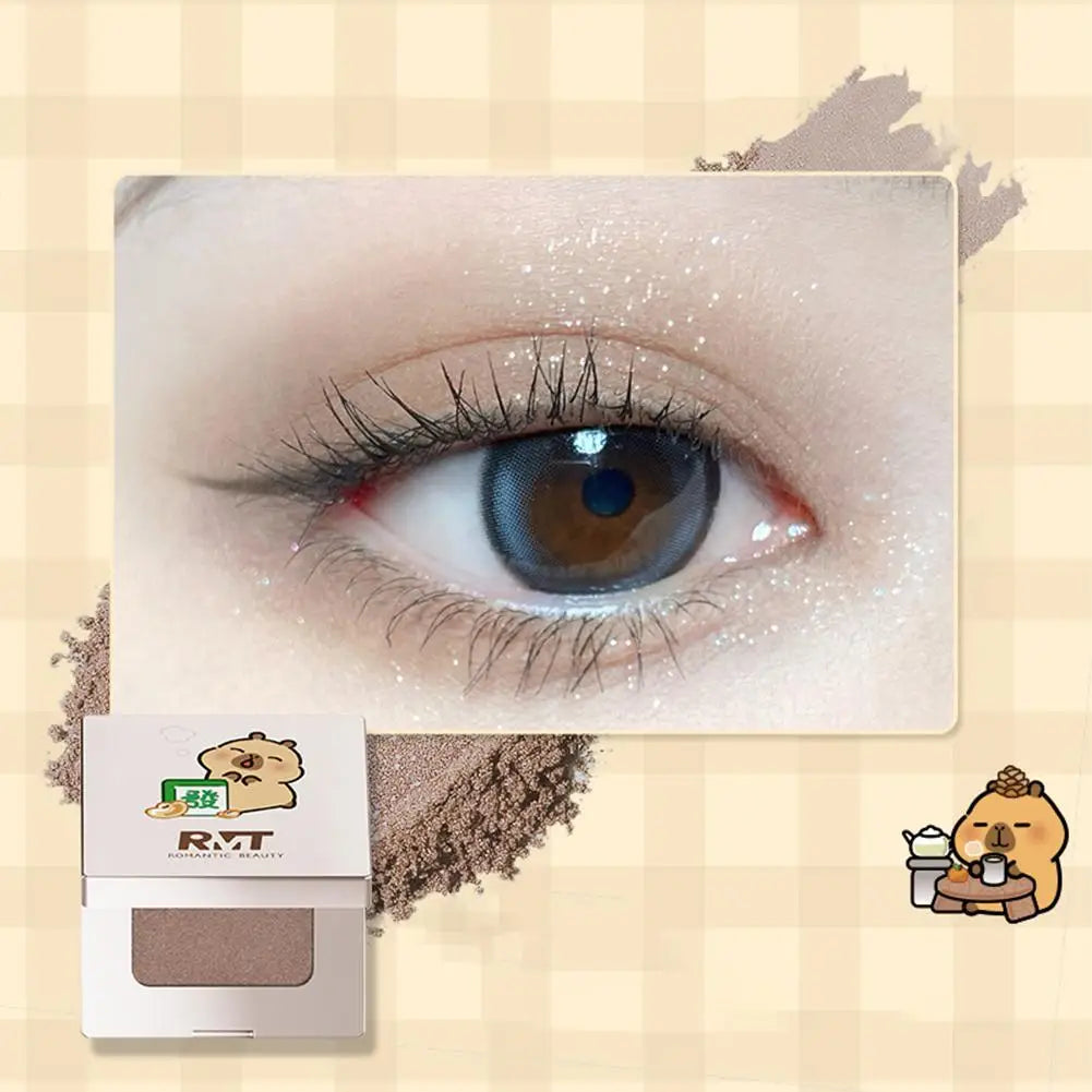 RMT Capybara Joint Single-color Eyeshadow Matte Eyeshadow Make Up Palette Metallic Shades Ideal Eyeshadow Make Up Palette