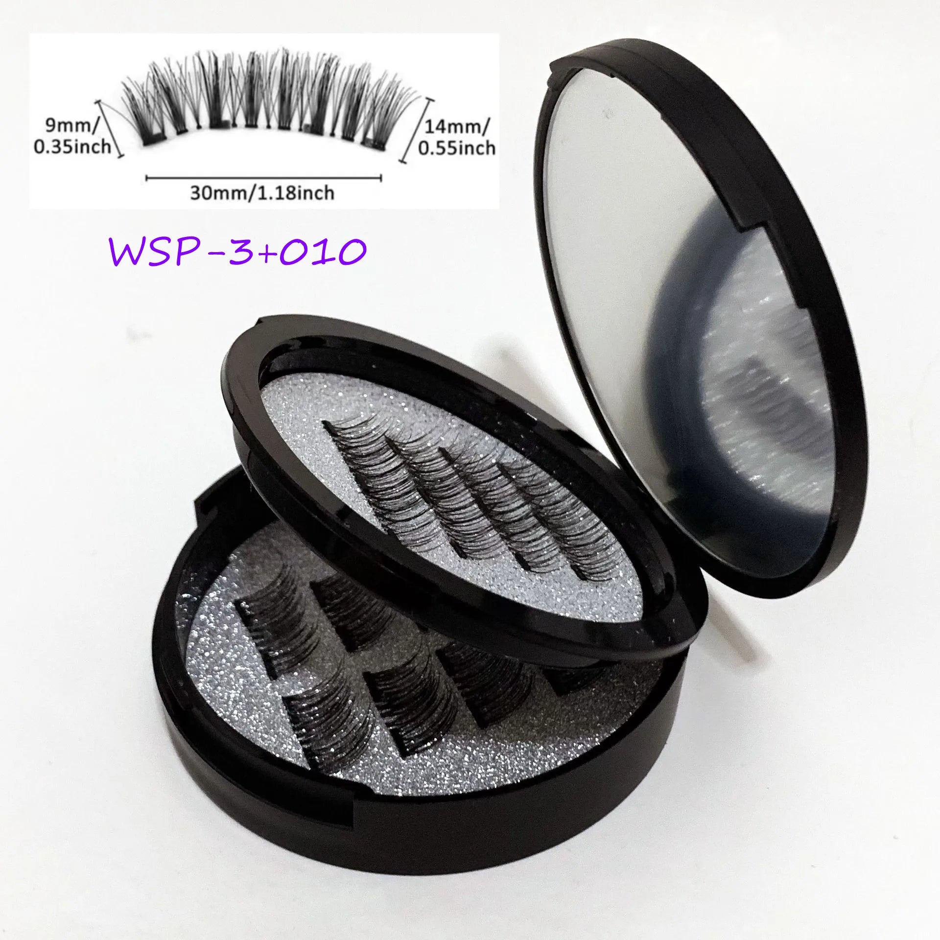 12pcs Magnetic False Eyelashes Magnetic Half Eyelashes Double Box With Mirror Applicater Reusable Beauty Eye Makeup Set