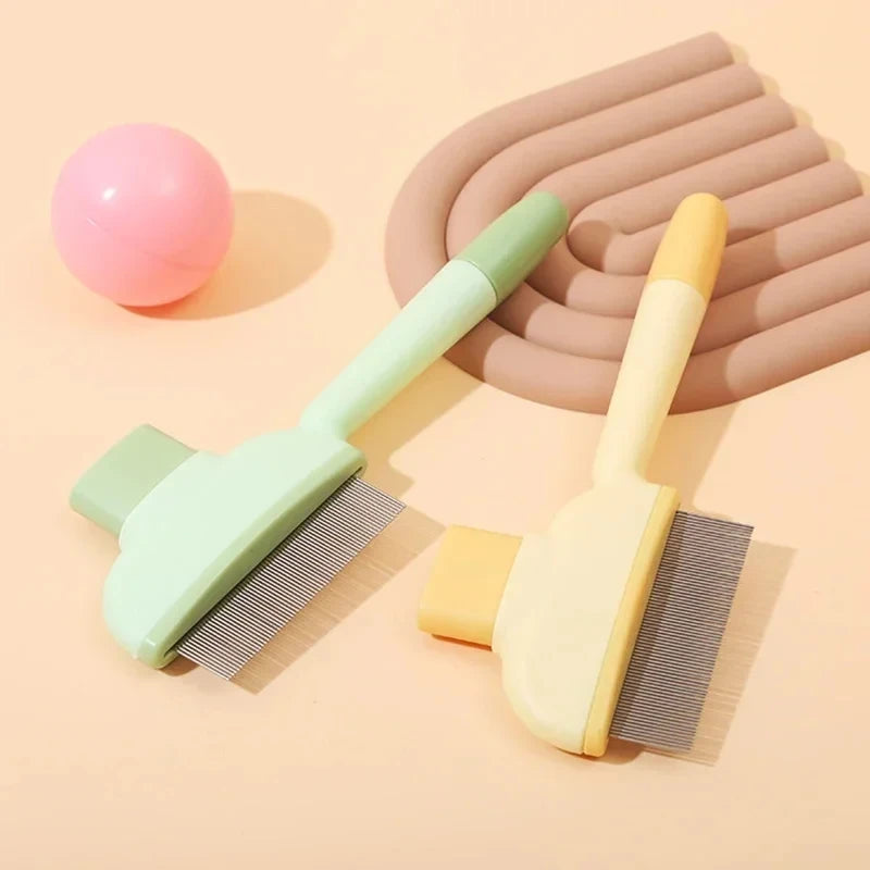 Pet One Button Self Cleaning Pet Grooming Gloves Brush Comb Hair Remover and Massage Tool for Cats and Dogs Easy Grooming