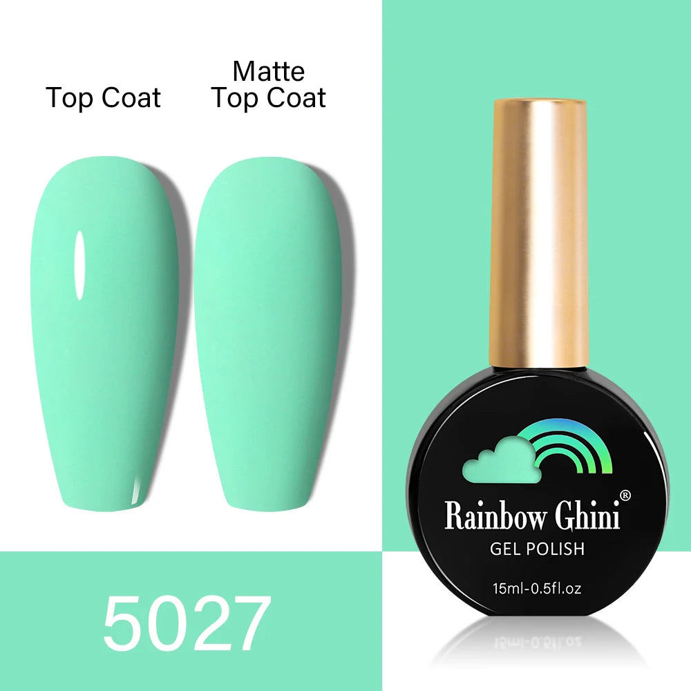 RG HEMA TPO FREE Neon Glitter Gel Nail Polish 15ml Nail Art Manicure Semi Permanent Gel Hybrid Varnishes Top Base Coat UV Nail