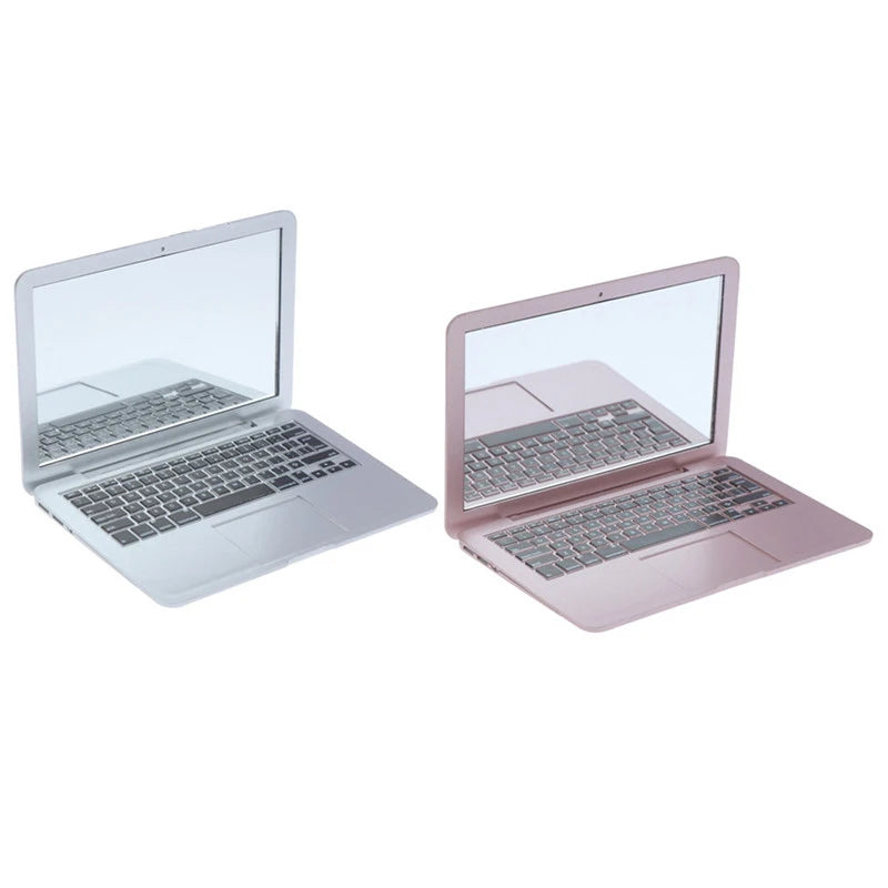 Girl Mini Pocket Laptop Shape Makeup Clear Mirror Baby Mirrors Toy