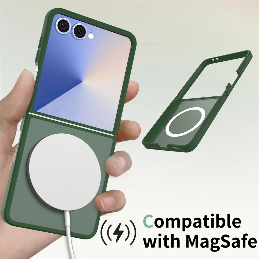 New Case For Samsung Galaxy Z Flip 7 Phone Case luxury Support in wireless charging Flip Cover For Samsung Z Flip 6 Phone Cover