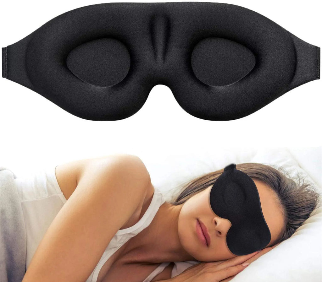 3D Sleeping Mask Block Out Light Soft Padded Sleep Mask for Eyes, Eye Shade, Blindfold, Sleeping Aid, Face Mask
