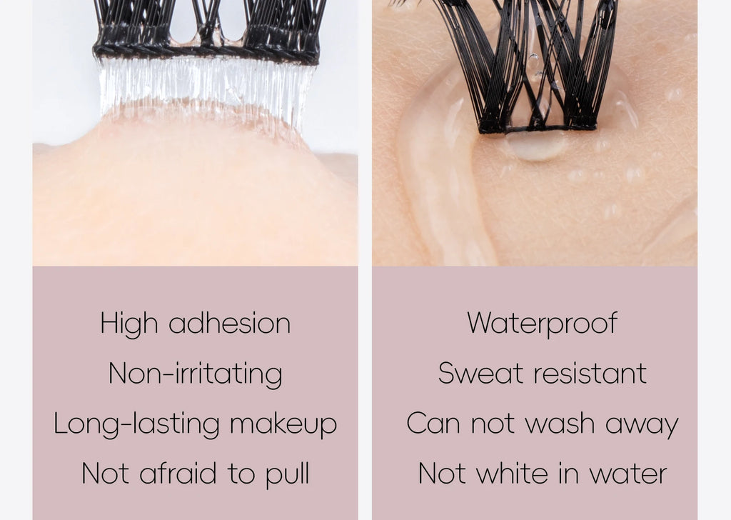 Vipuda Self Adhesive Cluster Lashes Press on No Glue Needed Segmented Eyelashes Reusable DIY Individual Eyelash Extension