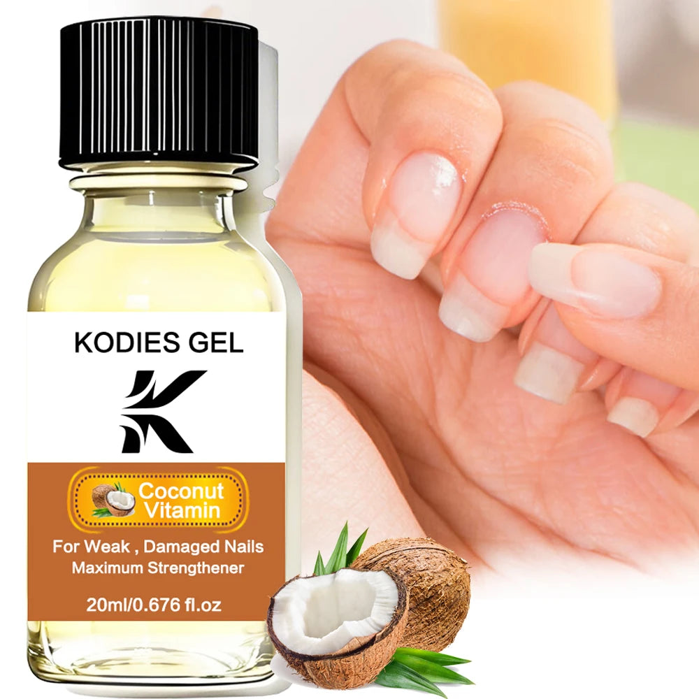 KODIES GEL Cuticle Oil Nail Art Treatment Coconut Vitamin C Repairs and Restores Cuticles Stronger Nails Nourishment Oil Care