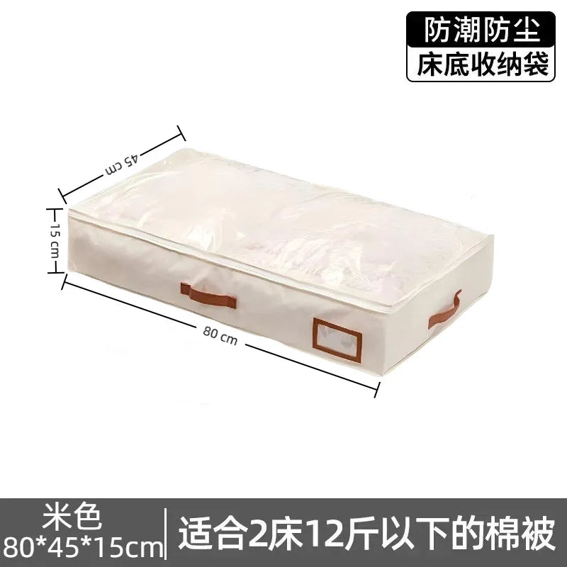 SRETNO Foldable Bed Sheet Storage Box Space Saving Multi-functional Quilt Cover Case Dustproof Underbed Storage Bags Household