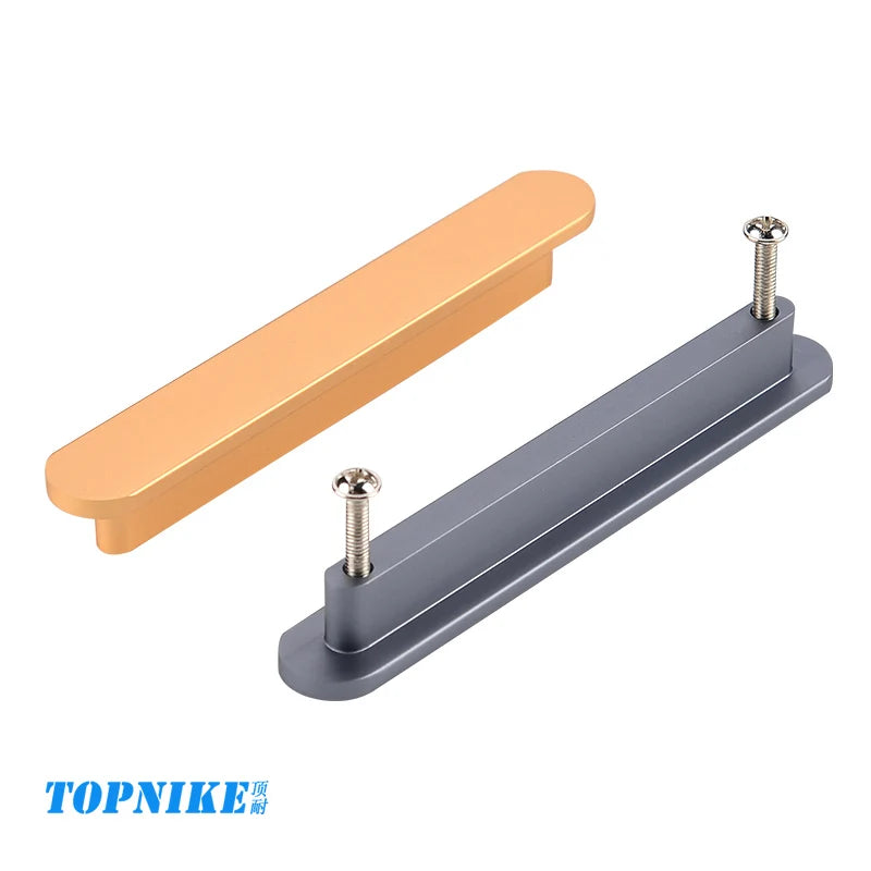 Modern style wardrobe cabinet bathroom cabinet black pulls drawer handles furniture cupboard aluminum alloy handle