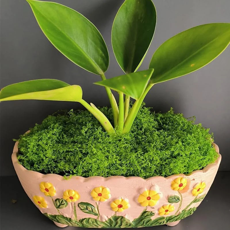 Green Fake Moss DIY Crafts Grass Artificial Moss Faux Preserved Moss Green Plant Home Room Garden Decor Landscape Fake Grass