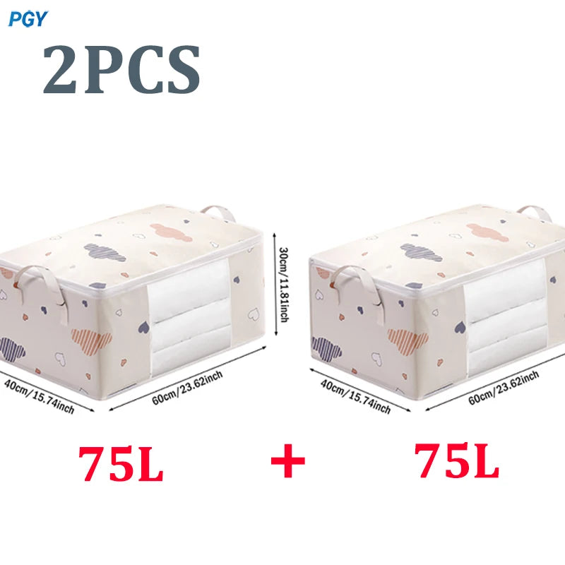 4/2/1PCS Big Capacity Quilt Clothes Duvet Blanket Storage Bag Organizer Sorting Bags Dustproof Closet Under-Bed Moisture Proof