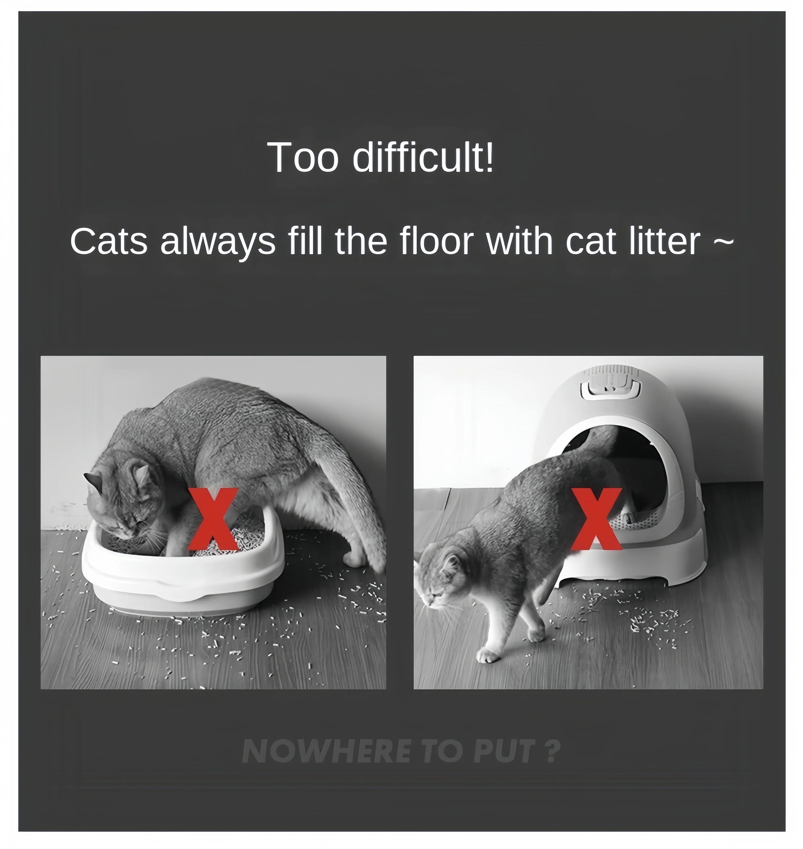 Cat Litter Mat Waterproof Double Layer Pet Litter Box Mat Pet Toilet Cat Mat Nonslip Sand Cat Washable Mat Pet Clean