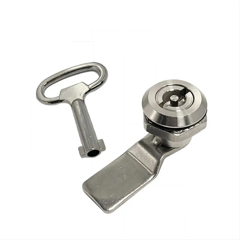 1 Set Stainless Steel 18mm Tool Lock Cam Cylinder Lock For Industrial Cabinet Cam Lock 18mm Electric Cabinet Lock Keys