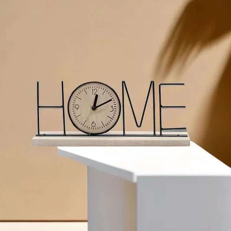 Multifunction Desktop Clock Holiday Party Background Decoration Supplies for Home Bedroom Living Room Decoration Gift