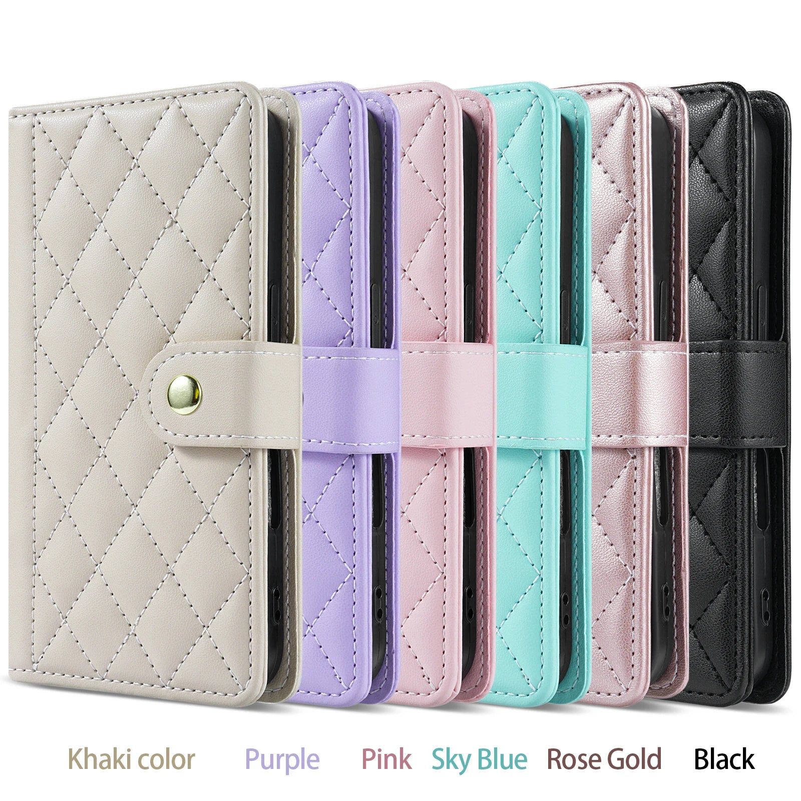 Strap 3D Leather Phone Wallet Case Book For Samsung Galaxy S25 S24 S23 S22 S21 S20 A06 A16 A26 A36 A56 A15 A35 A55 A54 A53 Cover