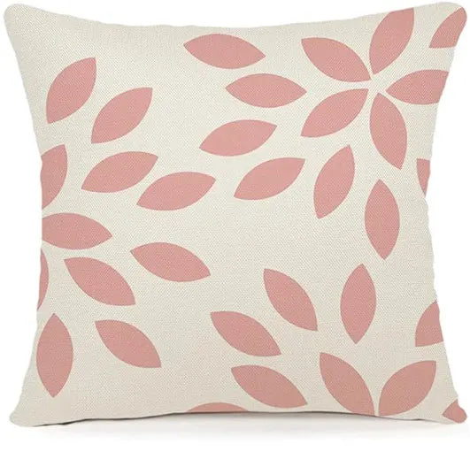 Pink Throw Pillows Cover Decoration Outdoor Linen Cushion Covers Decorative for Bedroom, Sofa, Chair, Bed, Garden