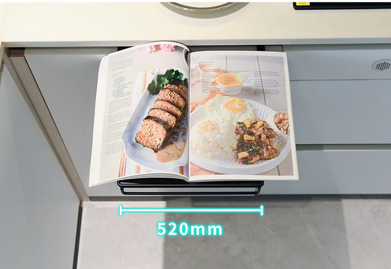 Foldable Countertop Shelf - Carbon Steel Cabinet Door Organizer with Multi-Functional Board - Space Saving Kitchen & Home Storag