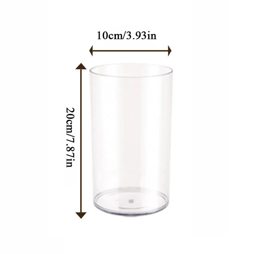 Tall Large Plastic Clear Vase - Acrylic Cylinder Flower Vase, Unbreakable Hurricane, Wedding Centerpieces Hydroponic Decor