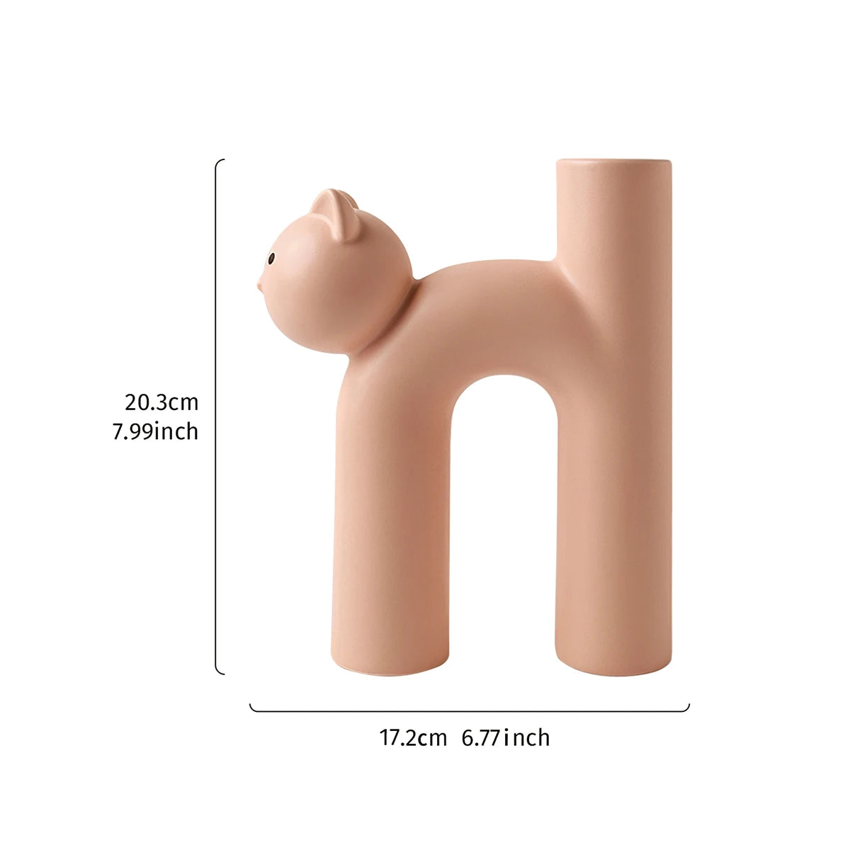 1PC, a Nordic minimalist design cat-themed decorative vase, is suitable for living room, study, wedding and party decoration