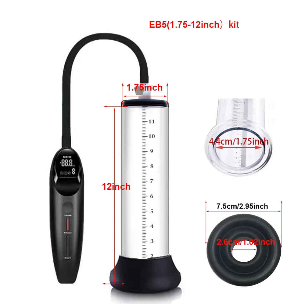 Automatic Penis Pump Penis Enlarger Vacuum Pump Sex Toys for Men Penile Bigger Trainer Adult Male Masturbator Penis Enlargement