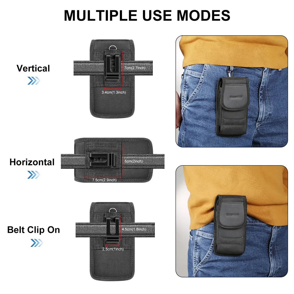 4.7-6.8inch Phone Nylon Pouch Multifunction Cell Phone Belt Clip Carrying Holster Case Waist Bag For iPhone,Samsung ,Smartphones