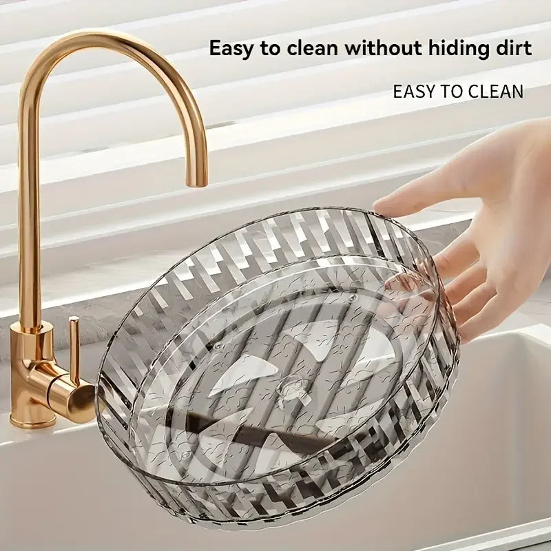 360°Rotating Tray Spice Rack Pantry Cabinet Turntable With Base Storage Bin Kitchen Organizer For Seasoning Cosmetic Storage Box