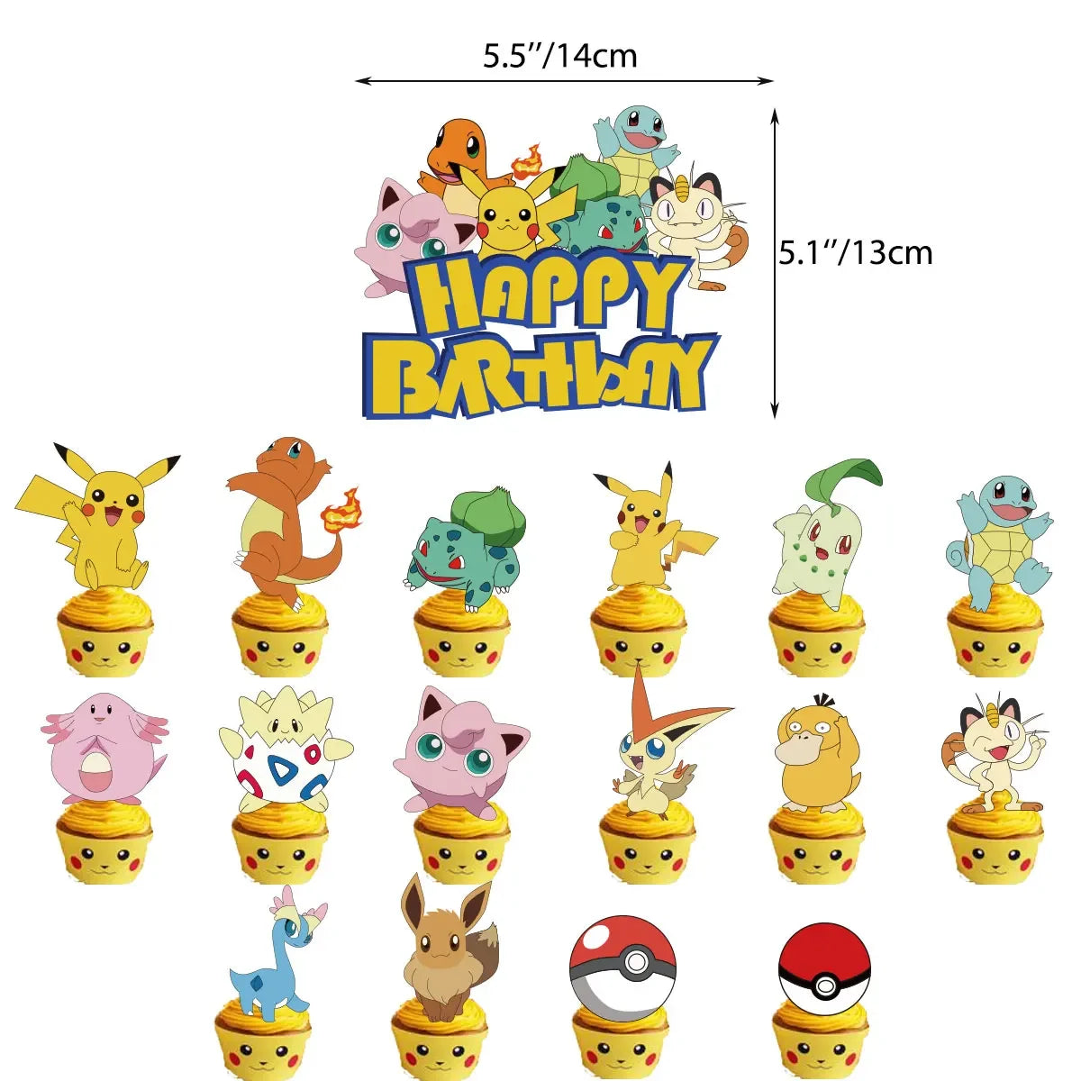 Pokemon Theme Birthday Party Decoration Supplies Cartoon Pokemon Go Tableware Cups Plates Pikachu Balloon For Baby Shower Favors