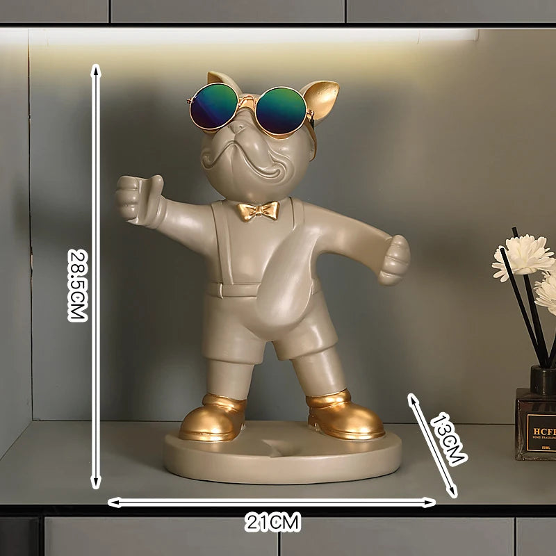 French Bulldog Wine Holder Resin Wine Racks Countertop Wine Stand Wine Bottle Holder Wine Bottle Rack Home Office Decor